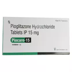 Пиоглитазон (Пиоглар аналог), генерик Актос, Piocare таб. 15мг №100 фото